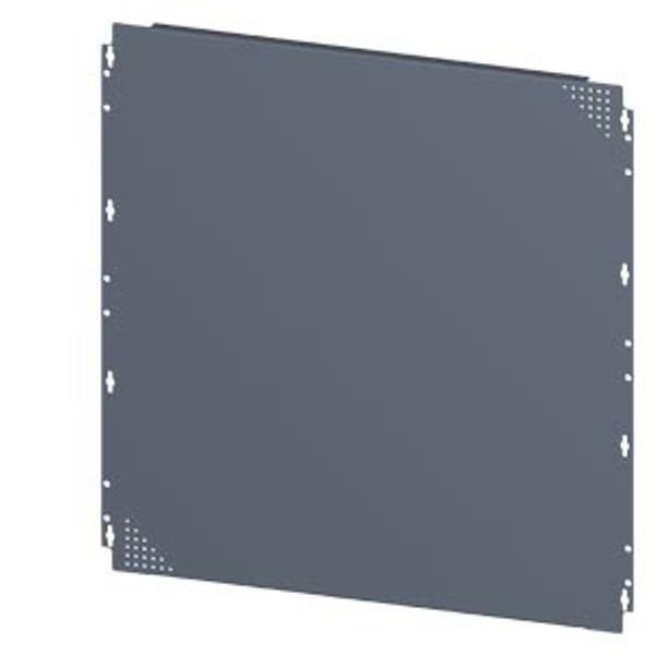 SIVACON, mounting plate, Quick assembly with screws, perforated, H: 800 mm, W: 800 mm, zinc-plated image 1