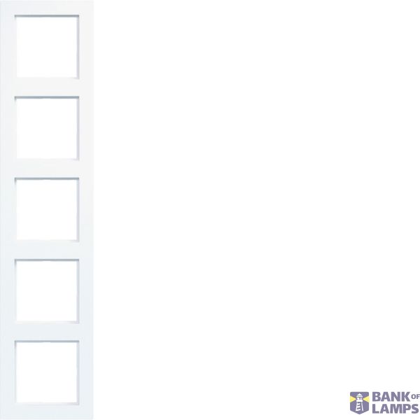 Cover frame 5-way, A.1, matte light white image 1