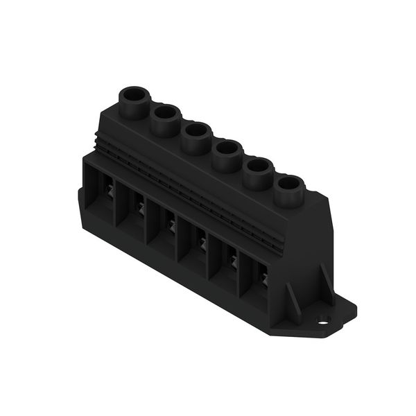 Printed circuit board terminals, 15.00 mm, Number of poles: 6, 90°, Solder pin length (l): 4.5 mm, tinned, black, Clamping yoke connection, Clamping range, max. : 50 mm², Box image 2