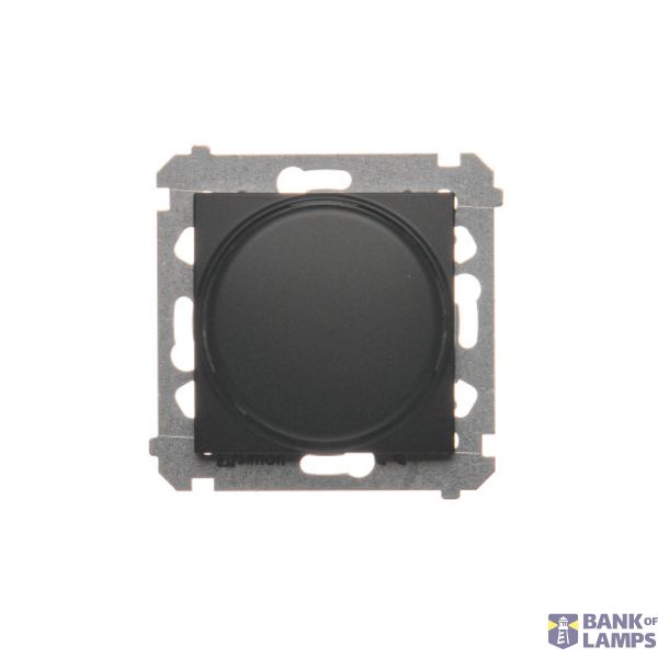 Dimmer for dimmable LED's, rotary-push, 1 pole, black matt image 1