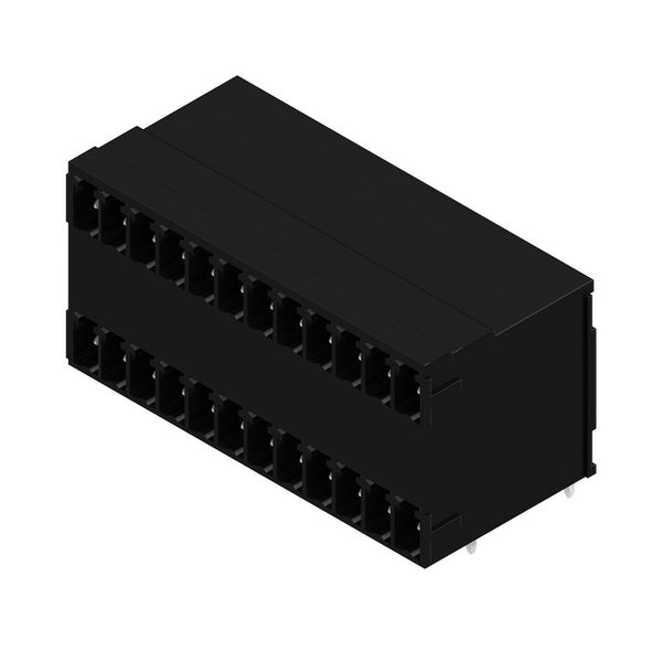 PCB plug-in connector, male header, closed side, THT solder connection, 3.81 mm, Number of poles: 24, 90°, Solder pin length (l): 3.2 mm, tinned, black, Box image 4