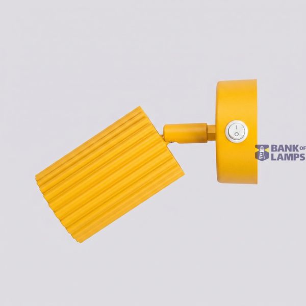Wall lamp KARBON yellow with a switch image 3