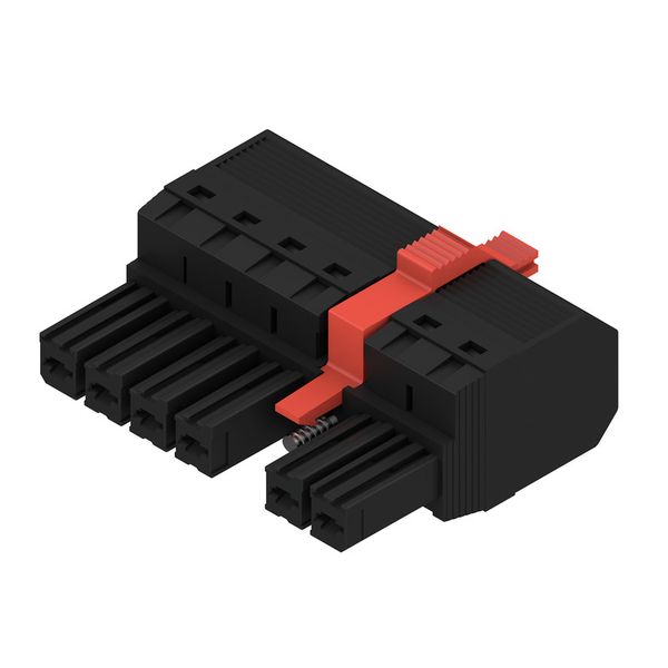 PCB plug-in connector, female plug, 7.62 mm, Number of poles: 6, 180°, PUSH IN without actuator, Tension-clamp connection, Clamping range, max. : 10 mm², Box image 2