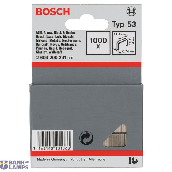 Fine wire staple, type 53 11.4 x 0.74 x 4 mm image 2