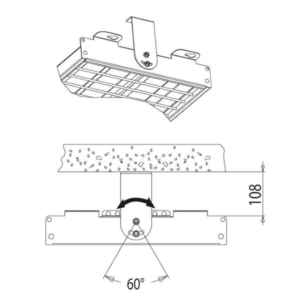 GYM LED TILTABLE MOUNTING BRACKET image 1