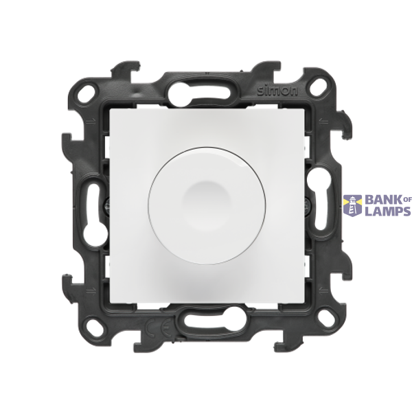 Dimmer for dimmable LED's, rotary-push, 1 pole, (module), Simon 24, IP20, white image 1