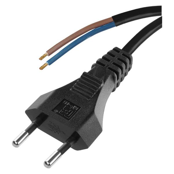 Power Cord PVC 2× 0,75mm2, 5m, black image 1