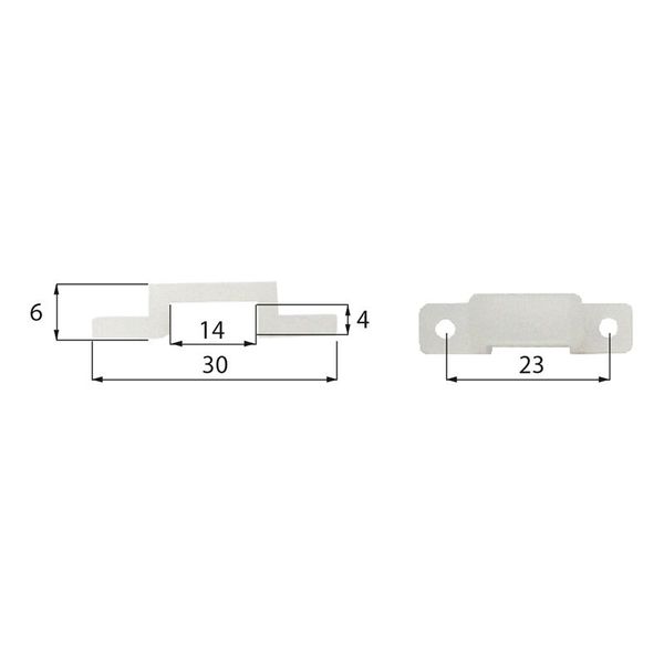 Fixing clip for LED strips IP68, 10 mm wide PCB image 1
