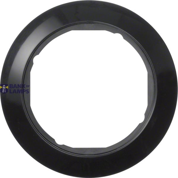 Cover frame 1-way for Series R.classic central. Series 1930 black image 1