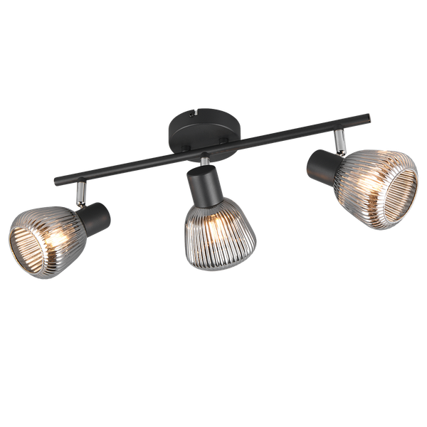 Tarifa spot 3-pc E14 matt black/chrome plated image 1