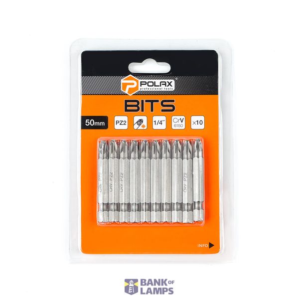 Bits，50mm，РZ2 1/4" ，6150CRV (10 pcs) image 1