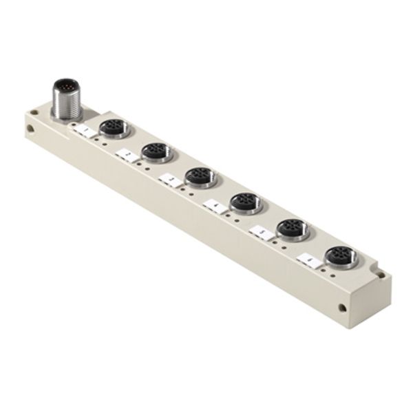 with M12 outlet, 12-pole, A-coded, M12, 30 V, A-coded, LED: Yes, LED initiator: Yes, Wiring type: PNP image 1
