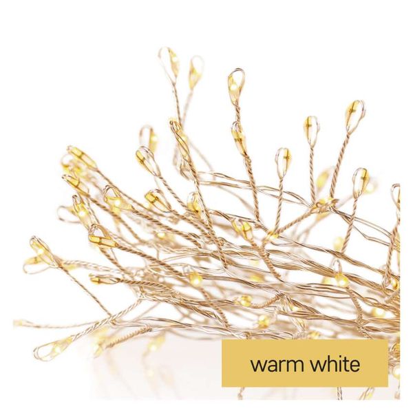 LED Christmas nano chain – hedgehog, 2.4 m, 3x AA, indoor, warm white, timer image 1