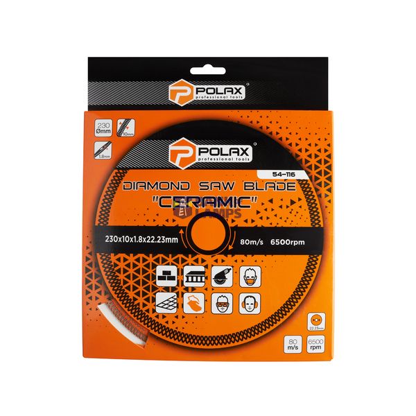 Diamond saw blade "Ceramic" 230x10x1.8x22.23mm image 3