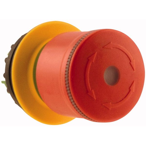 M22-PVLT30 Emergency stop/emergency switching off pushbutton, RMQ-Titan, Mushroom-shaped, 30 mm, Illuminated with LED element, Turn-to-release function, Red, yel image 5