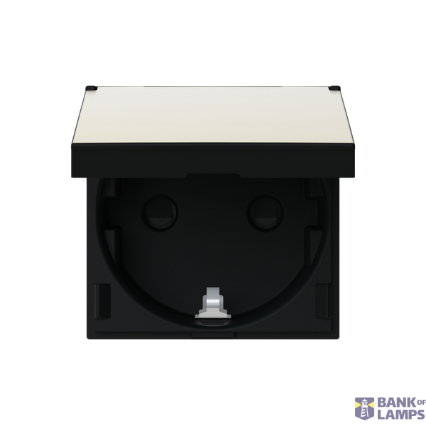Socket outlet Schuko Without imprint Matt Black  - Zenit image 1