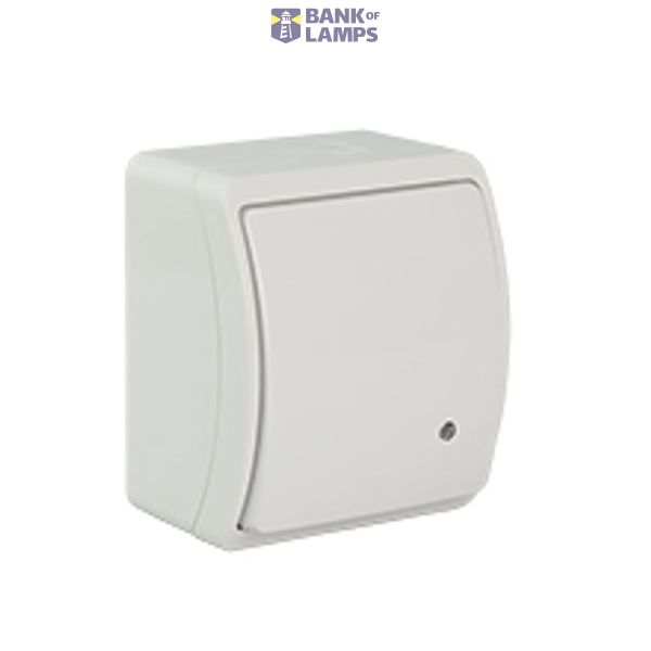 VW-7L Koala Universal/Two-Way Switch / without printed pictogram / with illumination / surface mounted IP44 white VW 157-51 image 1