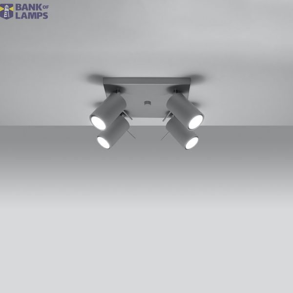 CEILING LAMP RING 4 GREY GU10 4X40W IP20 image 2