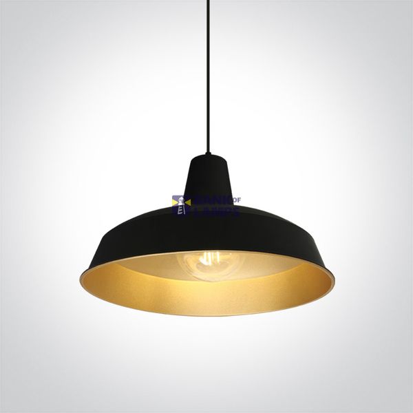 BLACK E27 20W BRASS REFLECTOR image 1