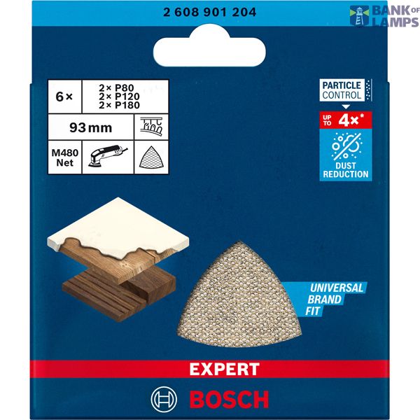EXPERT M480 Sanding Net Set 93 x 93 mm 6-pc image 2