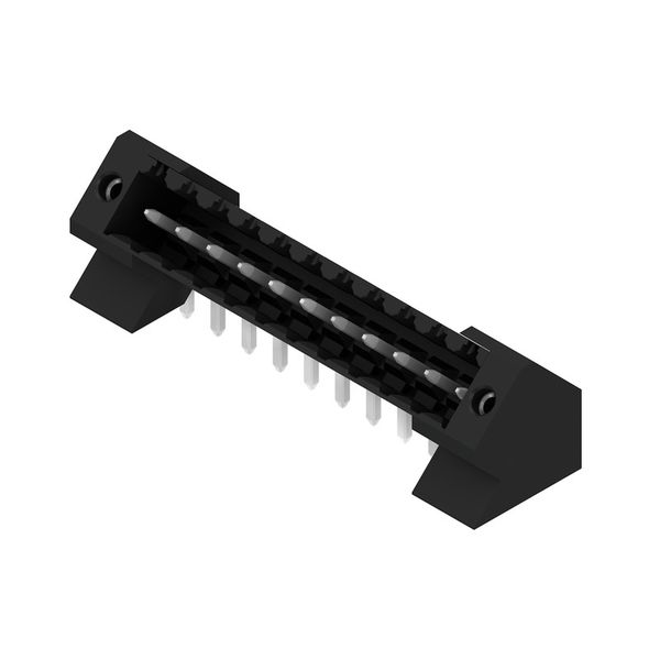 PCB plug-in connector, male header, Flange, THT/THR solder connection, 3.50 mm, Number of poles: 11, 135°, Solder pin length (l): 3.2 mm, tinned, black, Box image 4