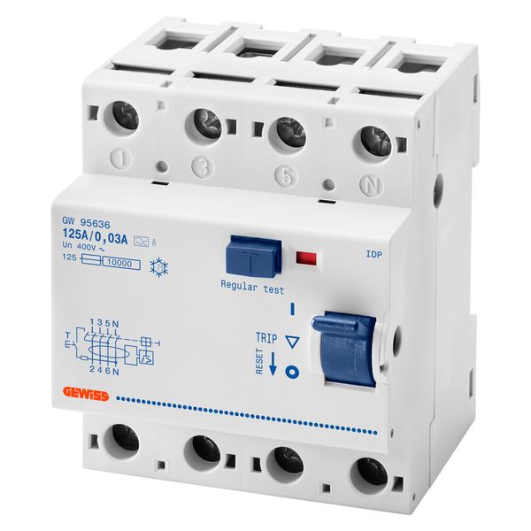 RCD 4P 125A 300mA TYPE-A[S] DIRECT 4 MODULE - IDP SERIES image 2