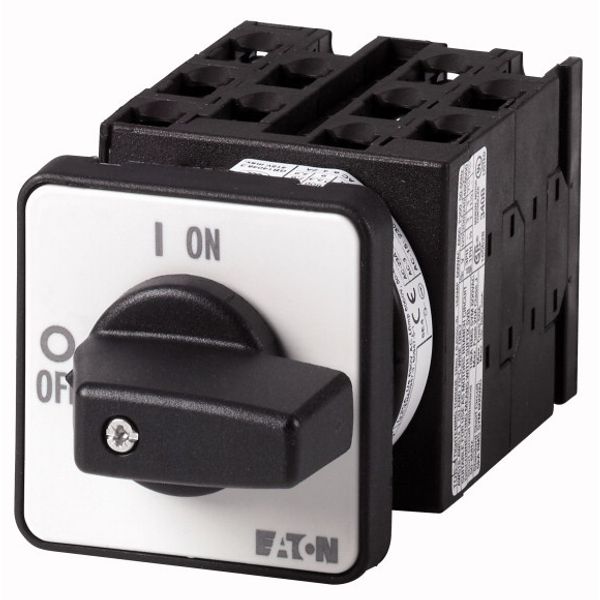 T0-5-89/E Changeoverswitches, T0, 20 A, flush mounting, 5 contact unit(s), Contacts: 9, 60 °, maintained, With 0 (Off) position, 2-0-1, SOND 29, Design number 8 image 1