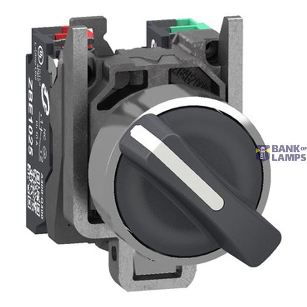 Metal SS 2-pos stay put 1NO+1NC Push-in image 2