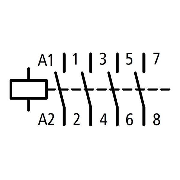 4-pole contactor, 20A/AC-1, coil 24VDC image 2