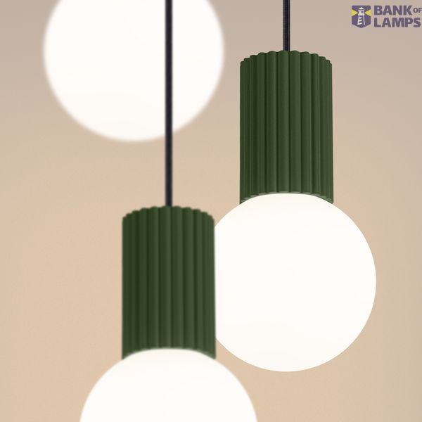 Pendant lamp HALO 3P olive green image 8