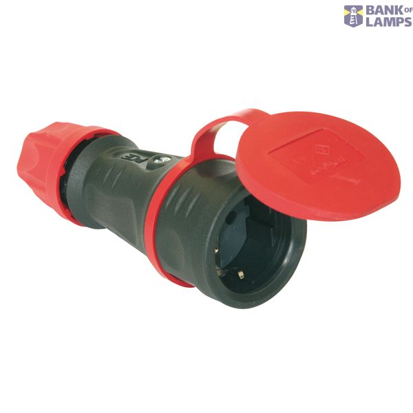 Portable single-phase rubber socket 10/16A 2 P+Z image 1