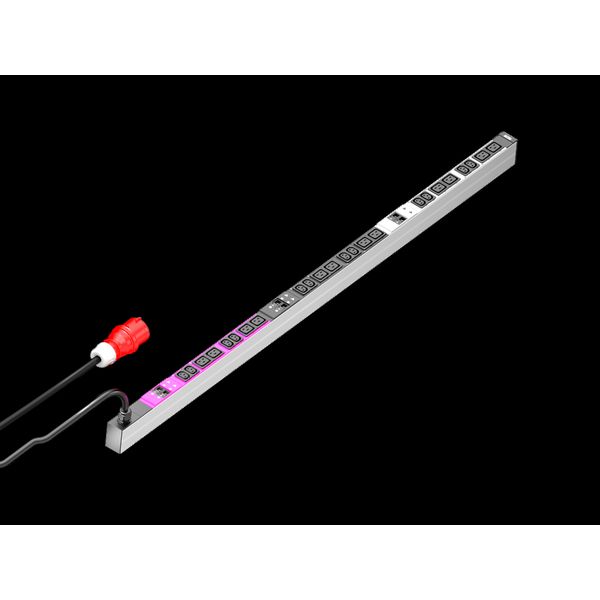 PDU basic 32A/3P CEE 12xC13+12xC19, 44x1495x70 mm, IEC 60320: 12 x C13, 12 x C19 image 1