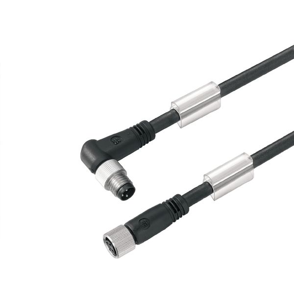 Sensor/actuator line, Connecting line, M8 / M8, Number of poles : 4, 5 m, pin, angled - bush straight, Shielded: No, LED: No, Sheath material: PUR, Halogen: No image 1