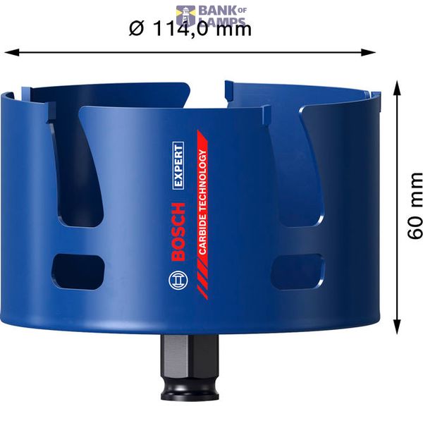 EXPERT Construction Material Hole Saw 114 mm image 1