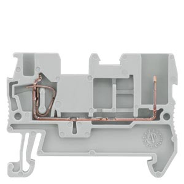Terminal, combination connection, hybrid, 1x spring-loaded/1x combination plug-in 2.5 mm², blue Terminal block connection technology image 1
