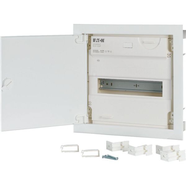 Compact distribution board-flush mounting, 1-rows, super-slim sheet steel door image 1