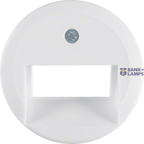 Central part RJ data socket 2-V, 45°, Series 1930/Glass, polar white image 1