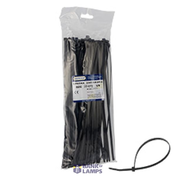 Cable tie black OZC 25-075 UV    100 pcs image 1