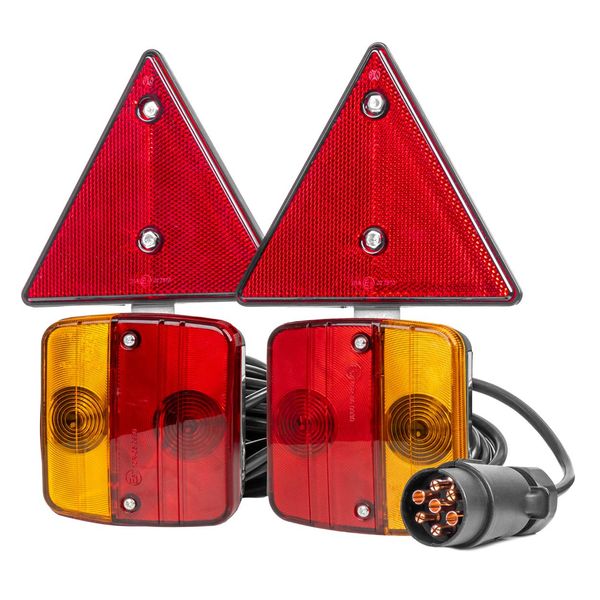 Magnetic trailer lamp set with triangle image 1