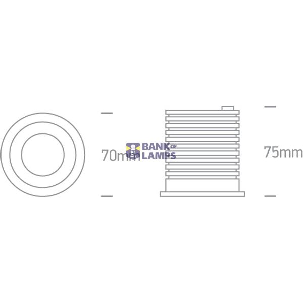 WHITE COB LED 6,5W CW DARK LIGHT 36deg IP65 700mA image 3