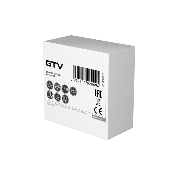 Power supply in socket, DC12V, input AC220-240V, 15 W, IP20 image 2