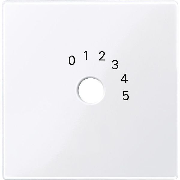 Central plate for program selector switch, active white glossy, system M image 1