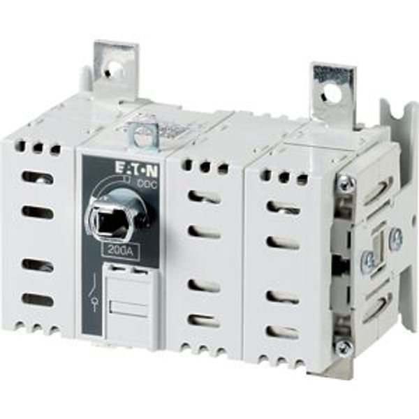 DDC-125/2-SK DC switch disconnector, 125 A, 2 pole, 2 N/O, 2 N/C, Without rotary handle and drive shaft, rear mounting image 2