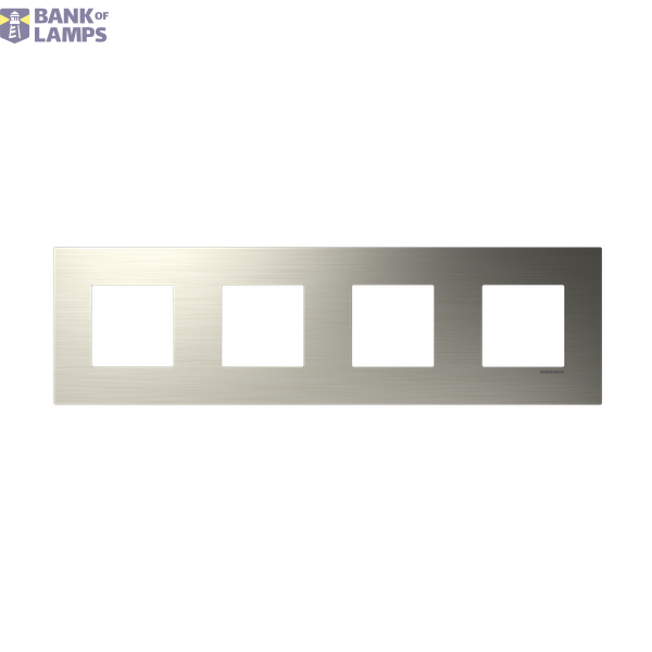 Frame 4-gang / 2+2+2+2-modules - Niessen logo - S - Nickel image 1