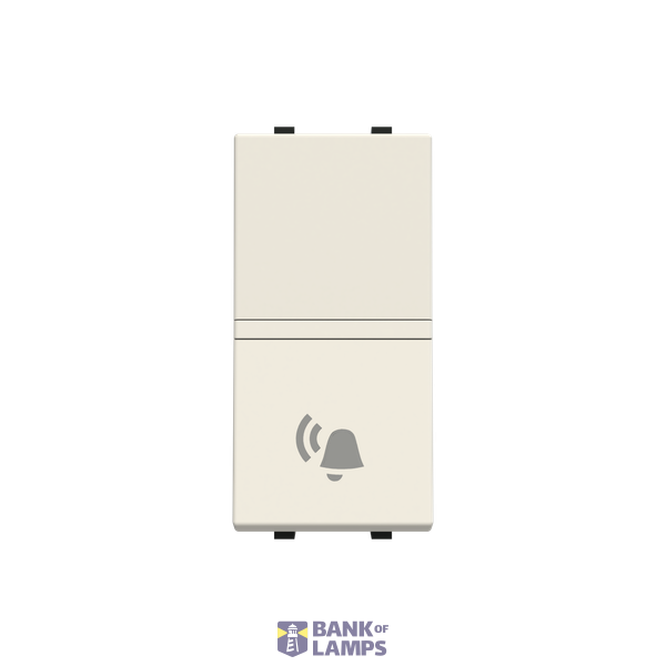 Push-button, NO, SP with bell symbol - 1M - Total White image 1