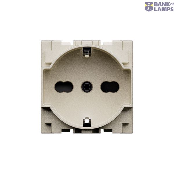 L.NOW - UNEL SOCKET + 10/16A CHAMPAGNE image 2