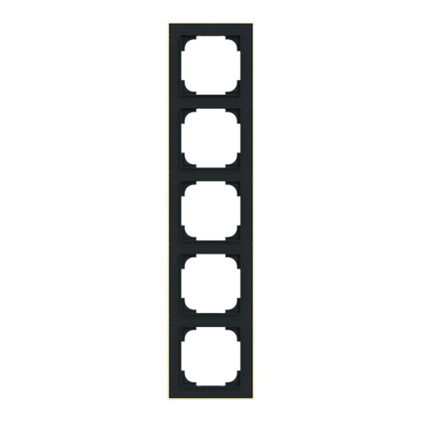 cover frame 5v art-matt black/gold image 1