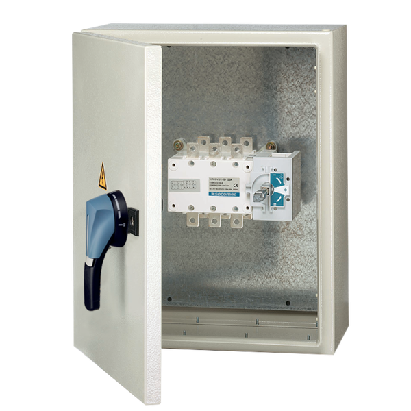 Manually operated transfer switch SIRCOVER 3P 1250A IP55 steel enclosu image 1