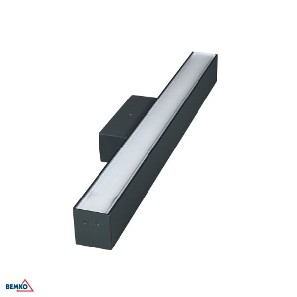 LED LINEAR FIXTURE QUALIS 56CM 15W 4000K GRAPHITE PC MICRO image 1