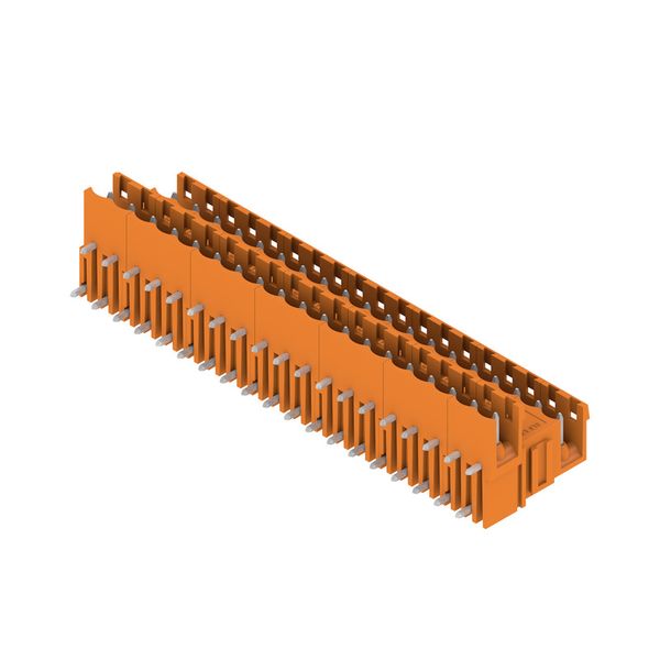 PCB plug-in connector, male header, open side, THT solder connection, 5.08 mm, Number of poles: 38, 90°, Solder pin length (l): 3.2 mm, tinned, orange, Box image 5